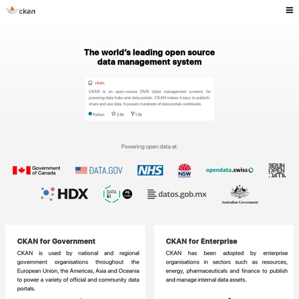 CKAN – the Open Source Data Portal Software