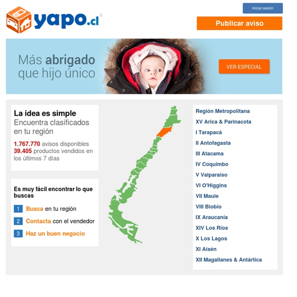 Clasificados yapo.cl - Avisos Clasificados Gratis en Chile: Vehículos, Motos, Casas, Departamentos y otros productos.