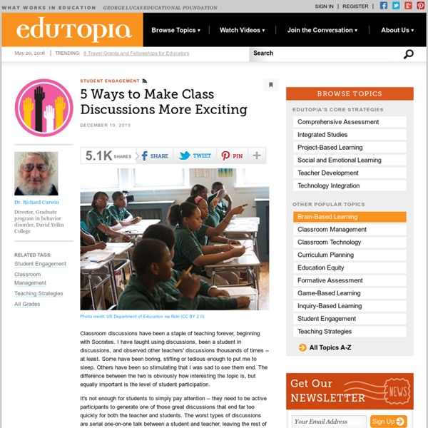 5 Ways to Make Class Discussions More Exciting