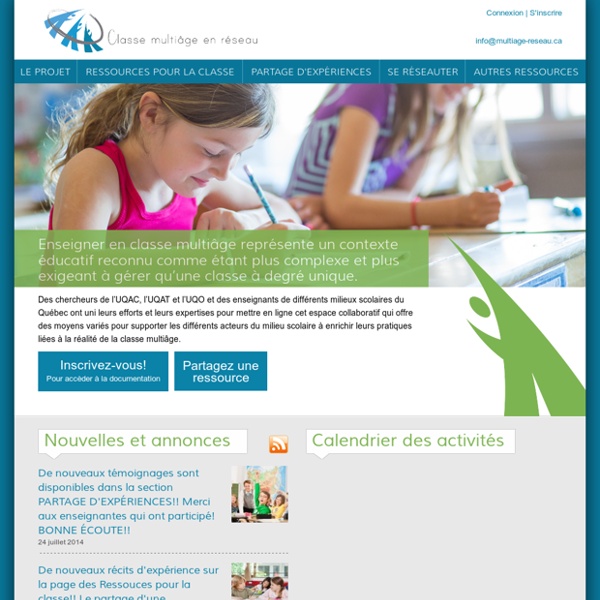 Classe multiâge en réseau - UQAT - UQAC - UQO
