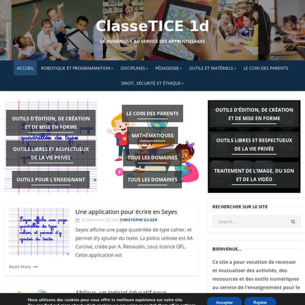 ClasseTICE 1d – Le numérique au service des apprentissages