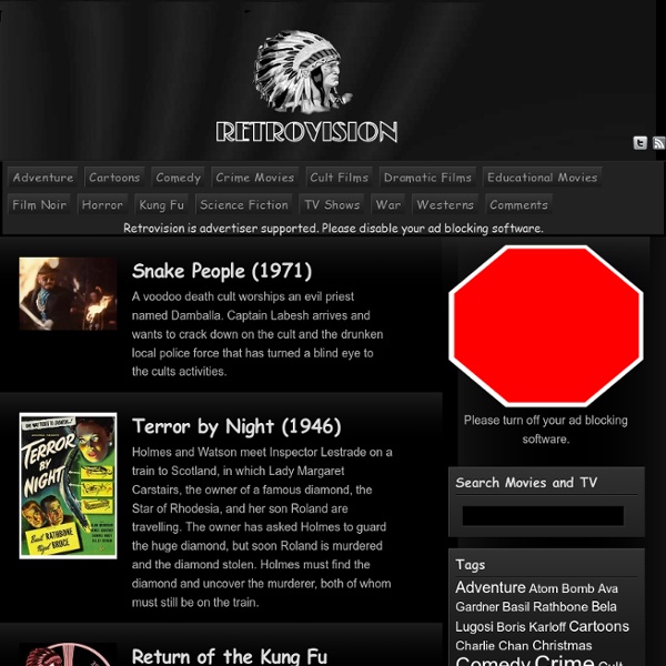 Retrovision Internet TV - Classic Movies and TV for free.