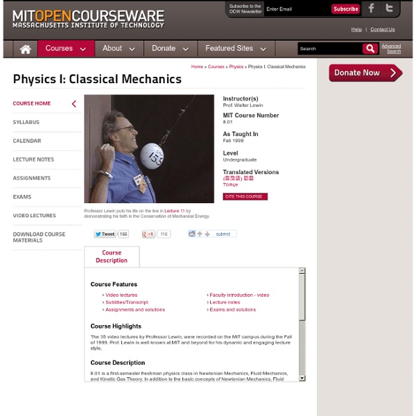 Physics I: Classical Mechanics