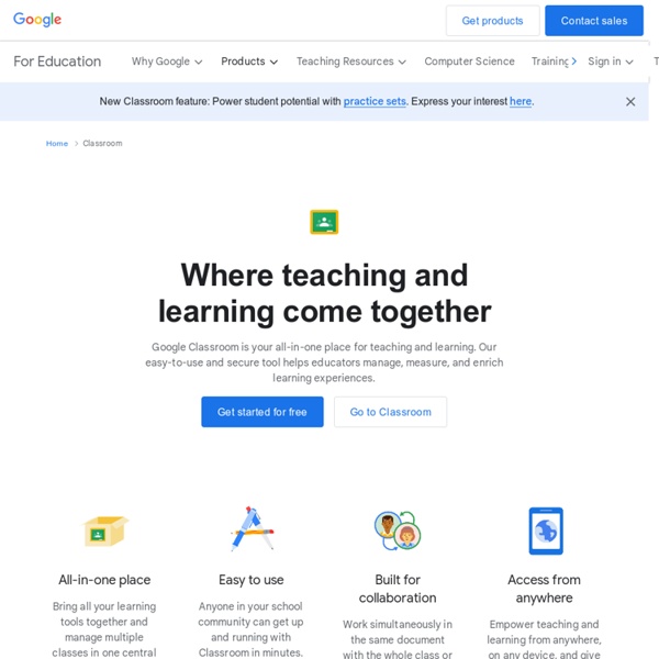 Classroom: manage teaching and learning