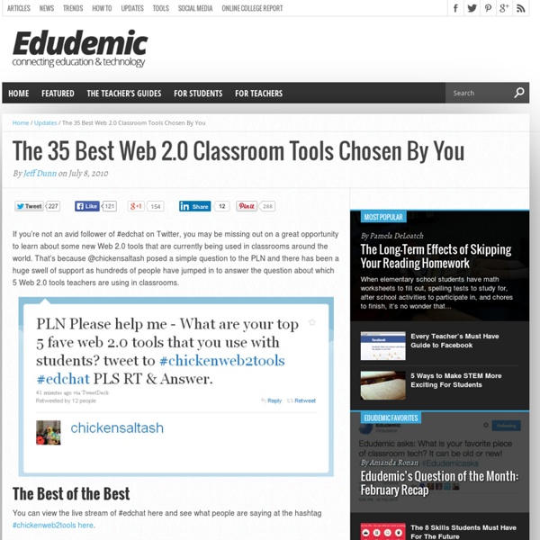 The 35 Best Web 2.0 Classroom Tools Chosen By You