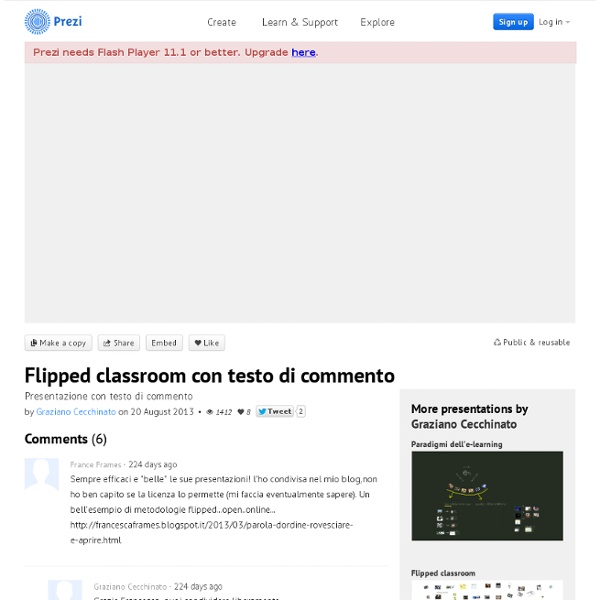 Flipped classroom con testo di commento by Graziano Cecchinato on Prezi