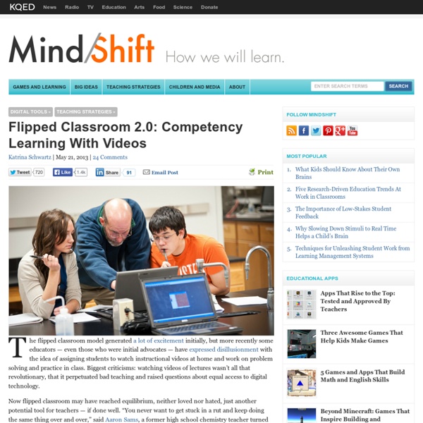 Flipped Classroom 2.0: Competency Learning With Videos
