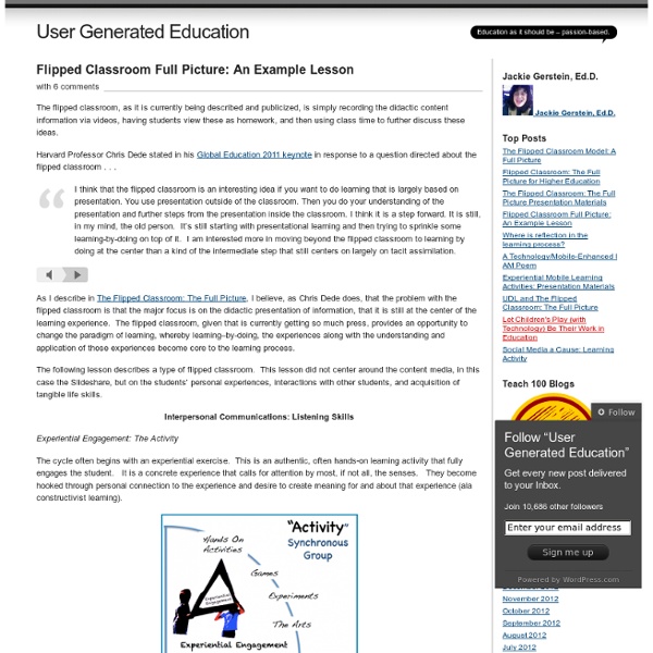 Flipped Classroom Full Picture: An Example Lesson