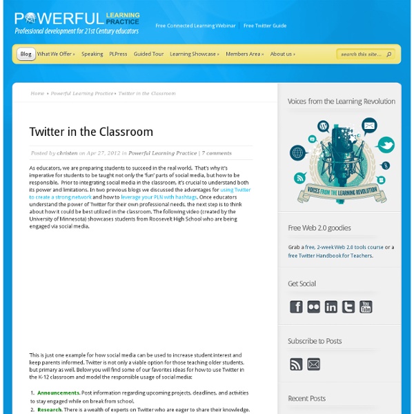 Twitter in the Classroom