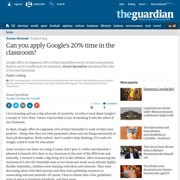 Can you apply Google's 20% time in the classroom?