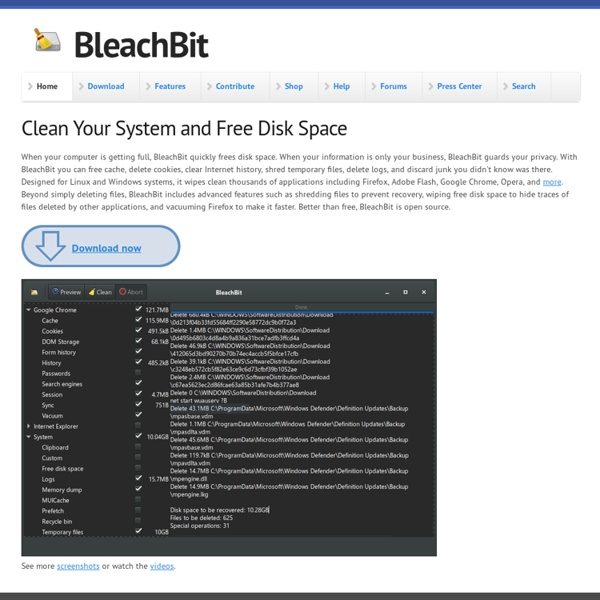Clean Your System and Free Disk Space