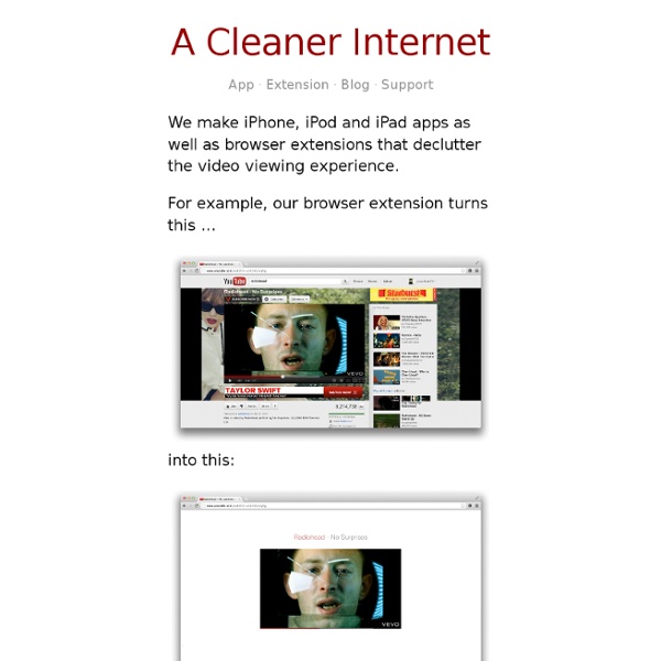 A Cleaner Internet - Browser Extensions and Add-ons