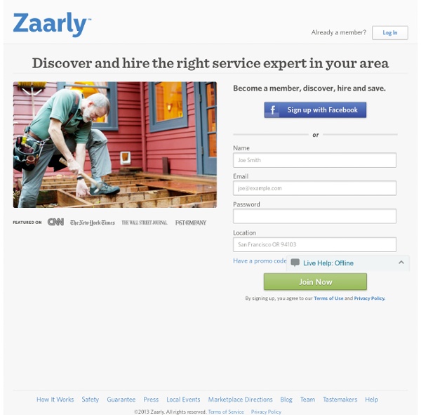 Home Services, Cooking, Landscaping, Custom Furniture, and Gifts - Get it on Zaarly