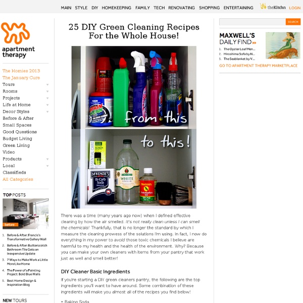 25 DIY Green Cleaning Recipes For the Whole House!