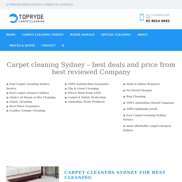 Top Ryde Carpet Cleaning Sydney