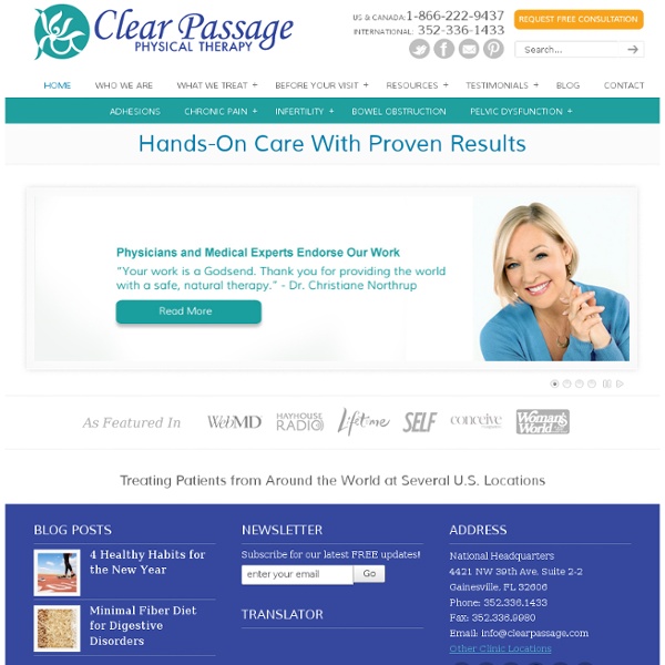 Clear Passage Physical Therapy: Chronic Pain, Infertility & Adhesions