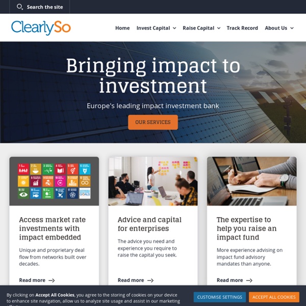 Social Enterprise, Social business, Social Investment, ClearlySo