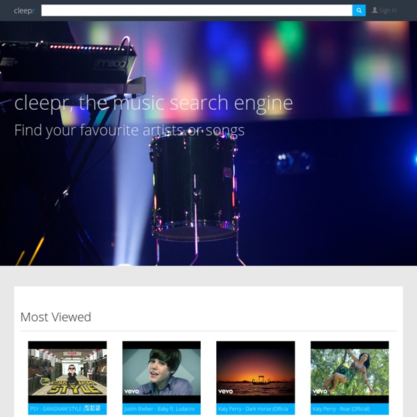 Cleepr, the music video search engine