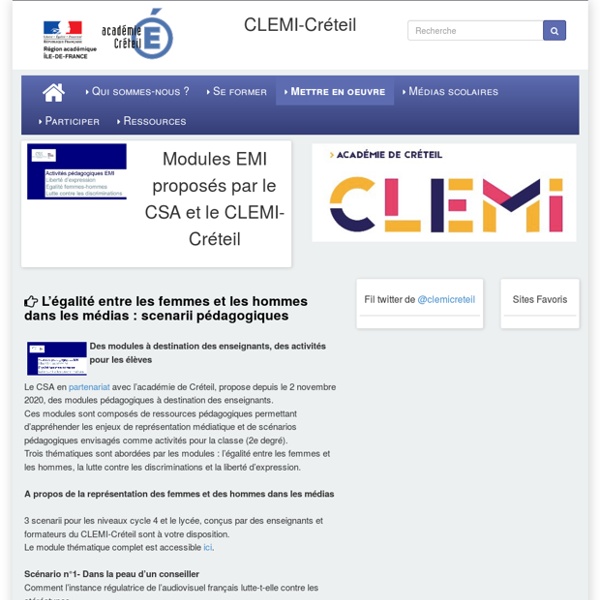 [CLEMI-Créteil] Modules EMI proposés par le CSA et le CLEMI-Créteil