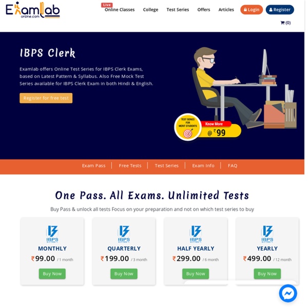 IBPS Clerk 2021 Online Mock Test Series