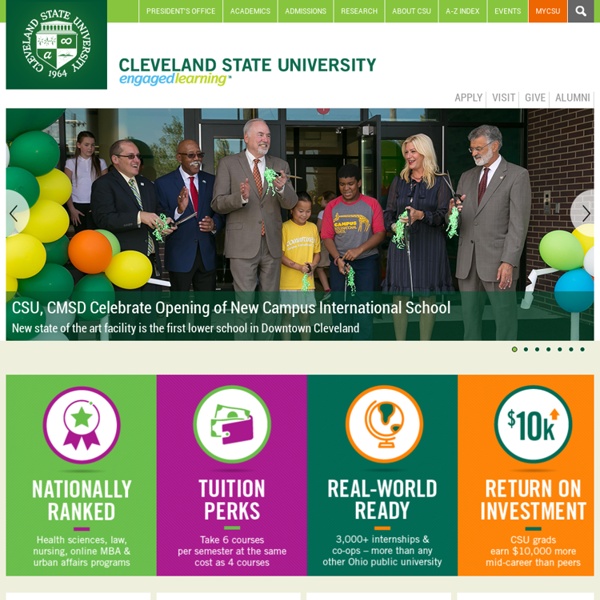 Cleveland State University - Engaged Learning Happens Here