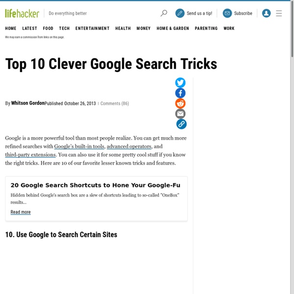 Top 10 Clever Google Search Tricks