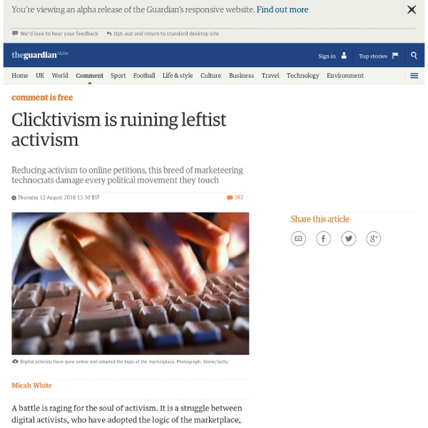 Clicktivism is ruining leftist activism