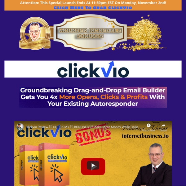 Clickvio Review □ CHECK MY □ BONUSES □ Make More Money While Collecting Emails