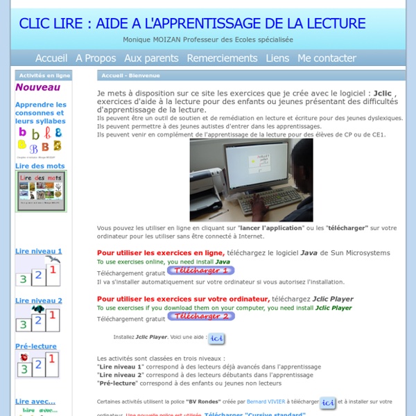 ClicLire aide à l'apprentissage de la lecture