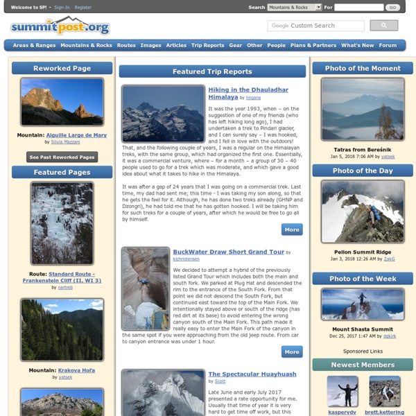 Climbing, Hiking, Mountaineering : SummitPost