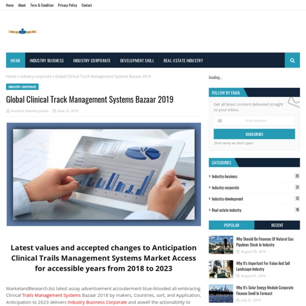 Global Clinical Track Management Systems Bazaar 2019