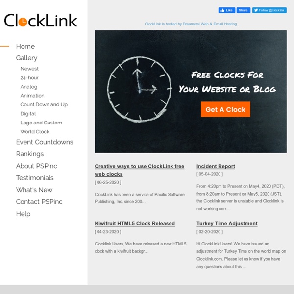 ClockLink.com - Free Flash World Clock