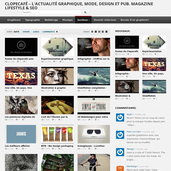 Clopecafé - l'actualité graphique, mode, design et pub. Magazine Lifestyle & Seo