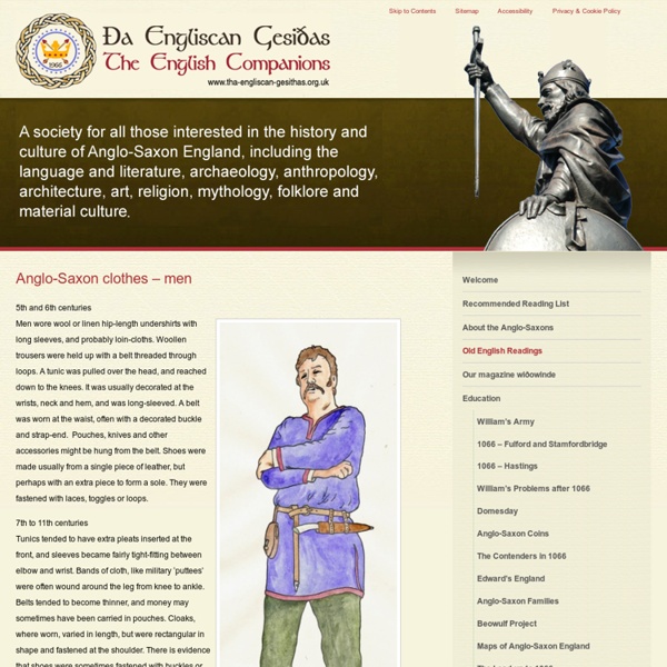 Anglo-Saxon clothes - men