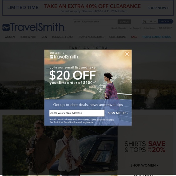Travel Clothing, Travel Accessories, Luggage & Travel Footwear for Women & Men - TravelSmith