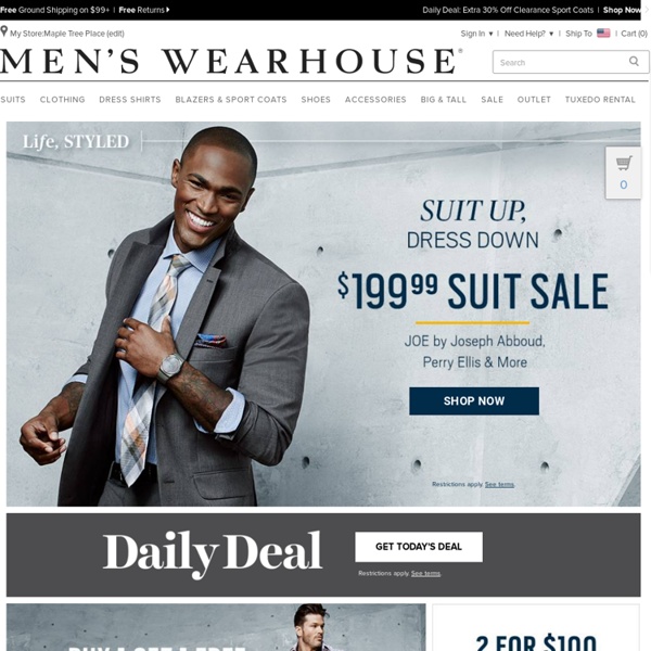 Men's Clothing - Men's Suits, Dress Shirts & More