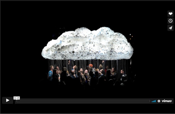CLOUD: An Interactive Sculpture Made from 6,000 Light Bulbs
