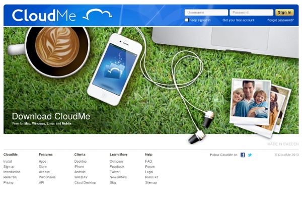 CloudMe: 3 GB Free Storage