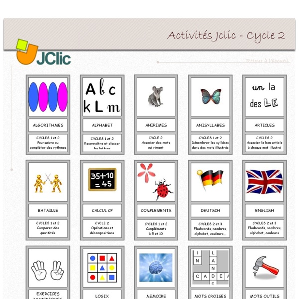 Co-créations Jclic - Cycle 2