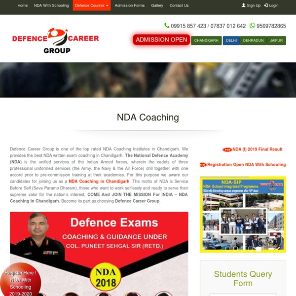 Best NDA Coaching Institute in Chandigarh & Delhi