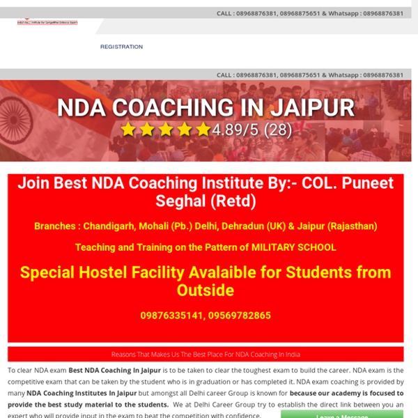 Best NDA Coaching in Jaipur