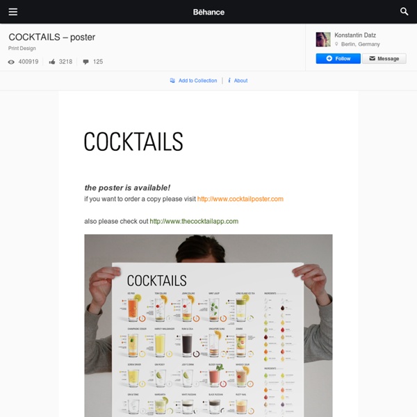 COCKTAILS – poster on the Behance Network