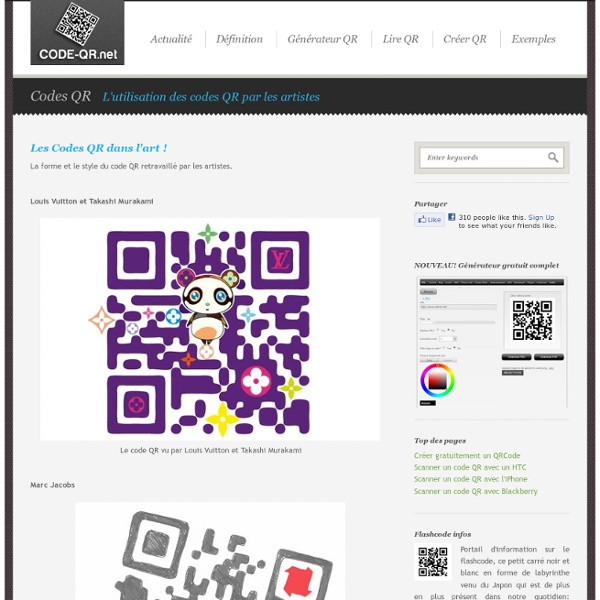 Le code QR dans l'art - Art graphique réalisé avec les codes QR