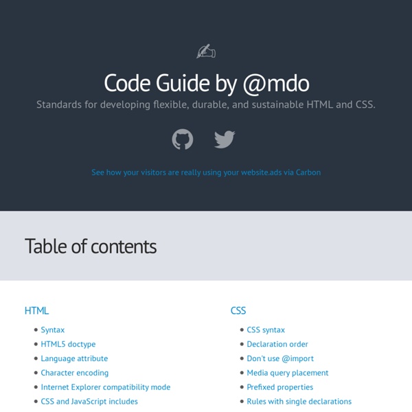 Code Guide by @mdo
