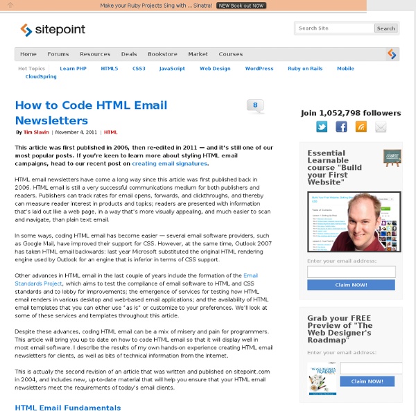 How to Code HTML Email Newsletters Article