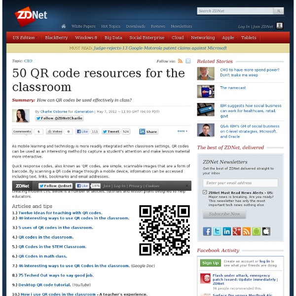 50 QR code resources for the classroom