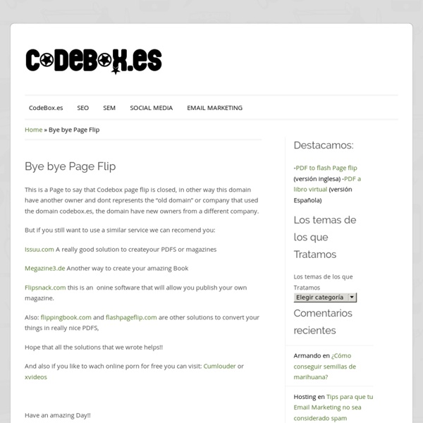 CodeBox : Free PDF to Flash Page Flip converter