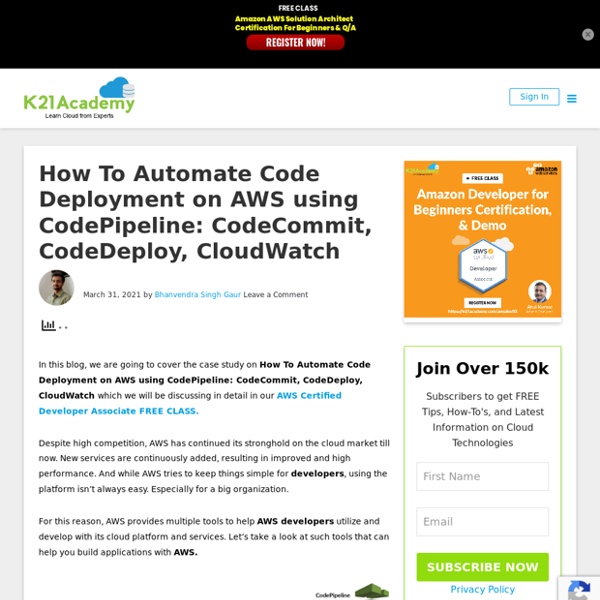 Deploy AWS CodePipeline Using CodeCommit & CodeDeploy