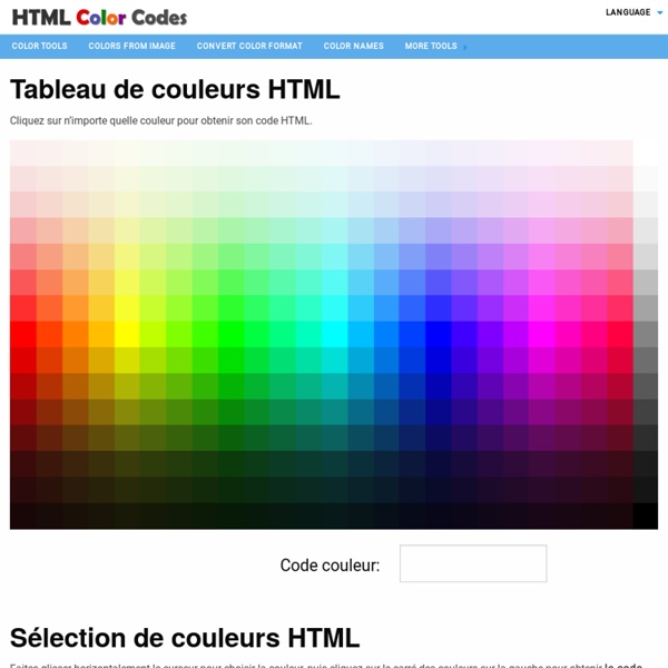Codes couleur HTML