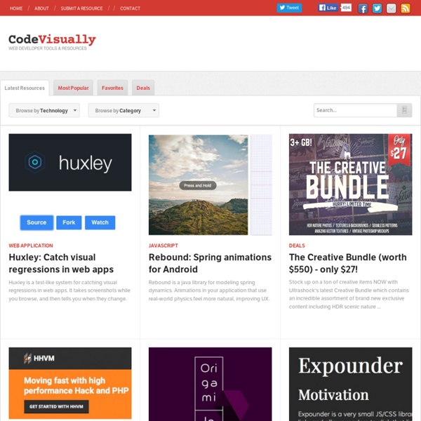 Web Developer Resources & Tools - CodeVisually.com